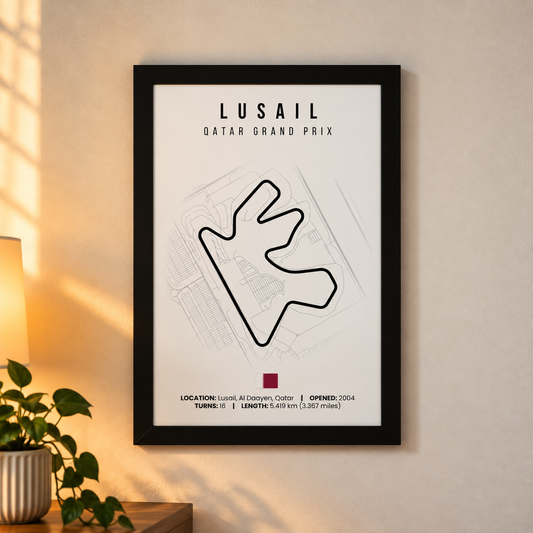 Lusail F1 Circuit Poster (A4)