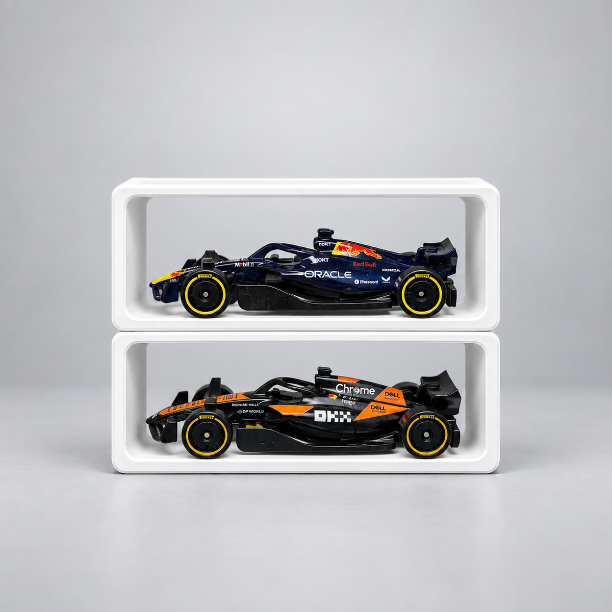 Pit Box Stackable Display Frame for 1:64 F1 Cars