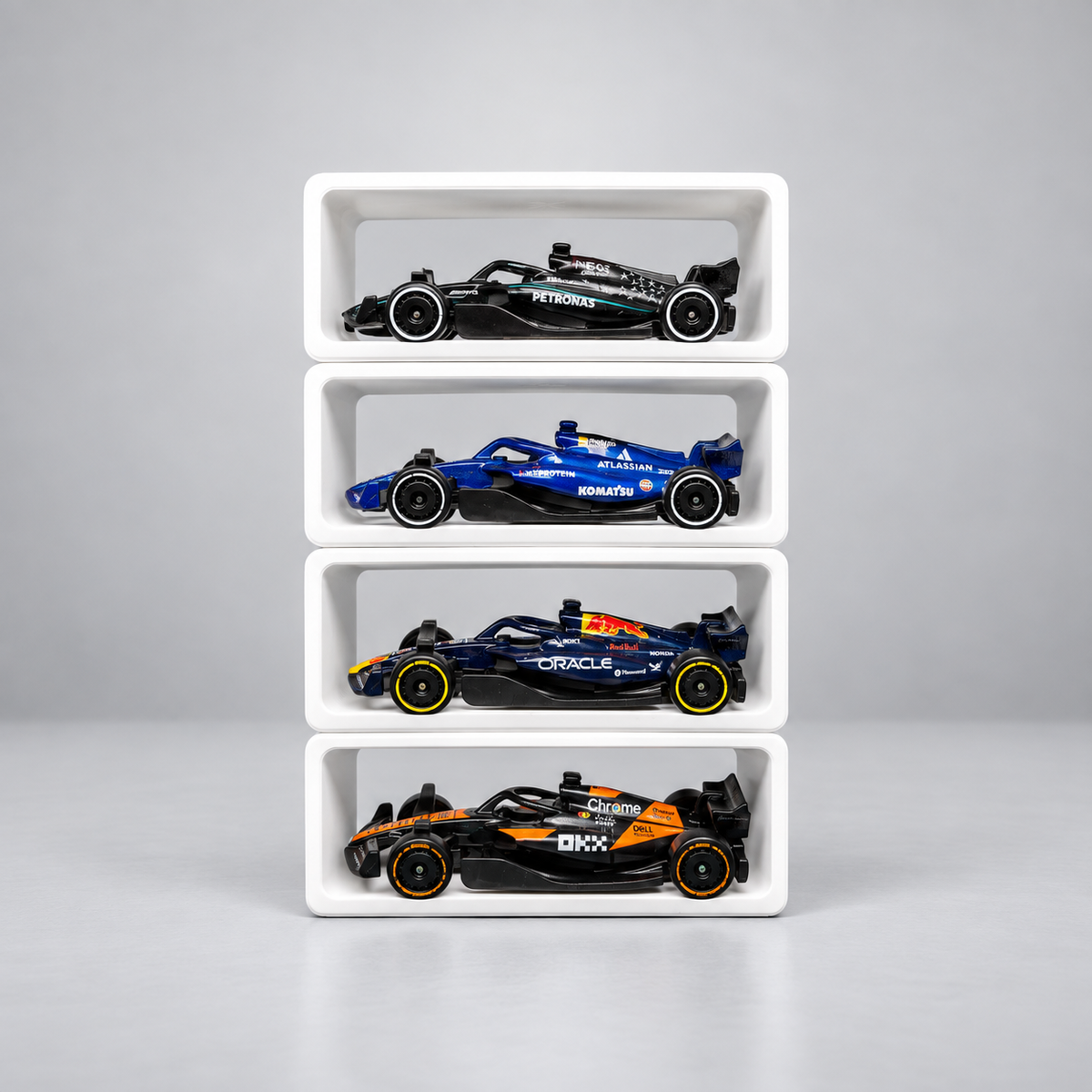 Pit Box Stackable Display Frame for 1:64 F1 Cars