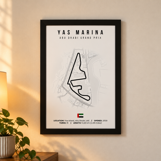 Yas Marina F1 Circuit Poster (A4)